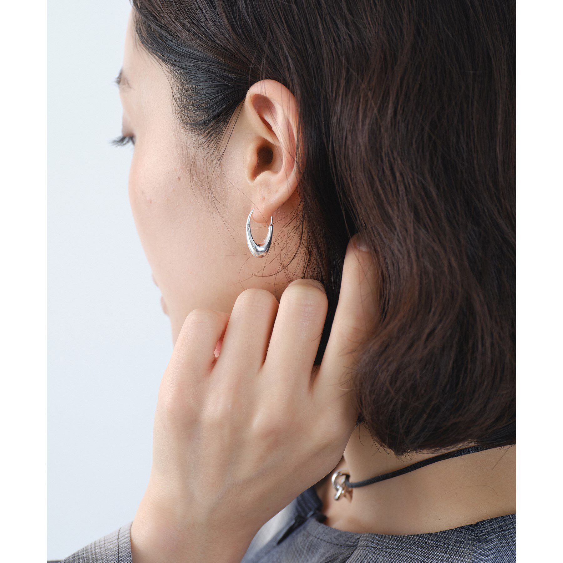 CODE A「Otiumberg．｜Drop Hoops」|ピアス|シルバー(006)