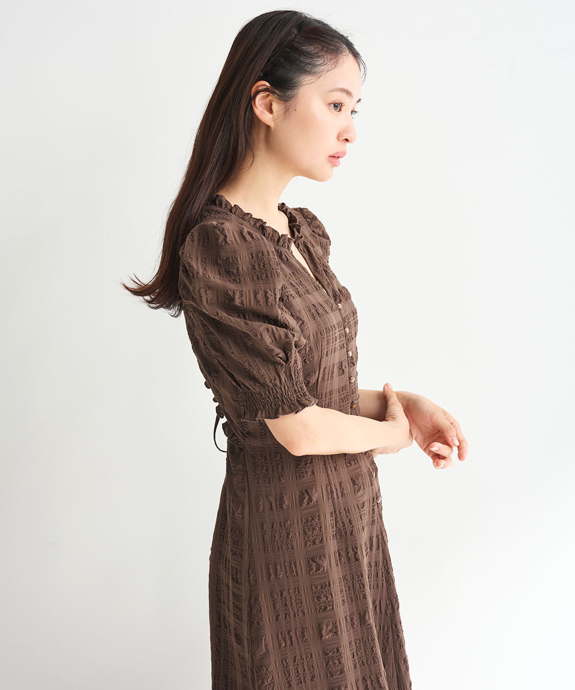 COCO DEAL「バックシャンチェックワンピース」|ワンピース|