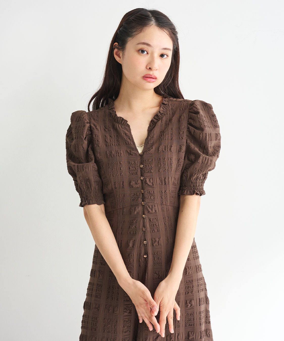 COCO DEAL「バックシャンチェックワンピース」|ワンピース|