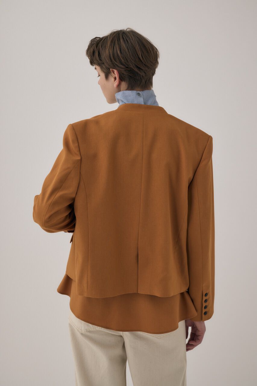 MOUSSY「リサイクルポリエステル使用ノーカラージャケット＆ペプラムベルトSET」|その他|