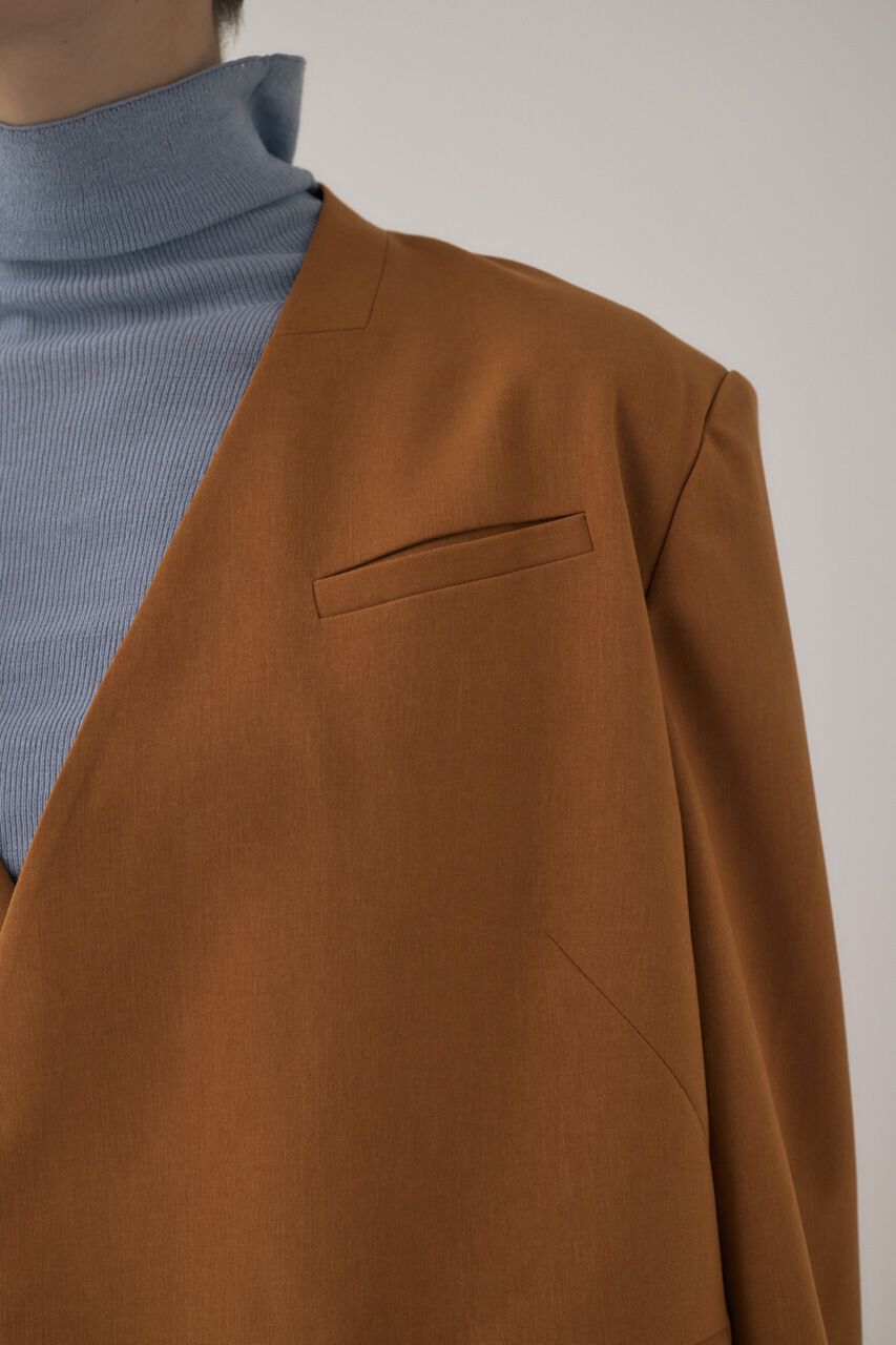 MOUSSY「リサイクルポリエステル使用ノーカラージャケット＆ペプラムベルトSET」|その他|