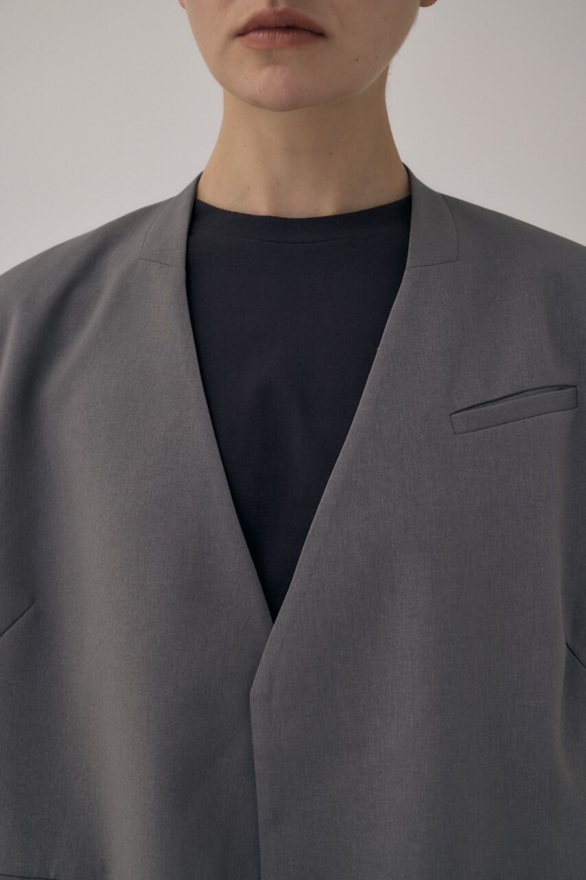 MOUSSY「リサイクルポリエステル使用ノーカラージャケット＆ペプラムベルトSET」|その他|