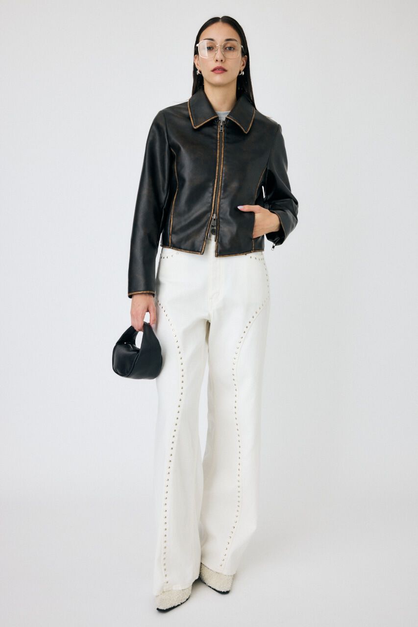 MOUSSY「FAUX LEATHER MINIMAL ジャケット」|その他|