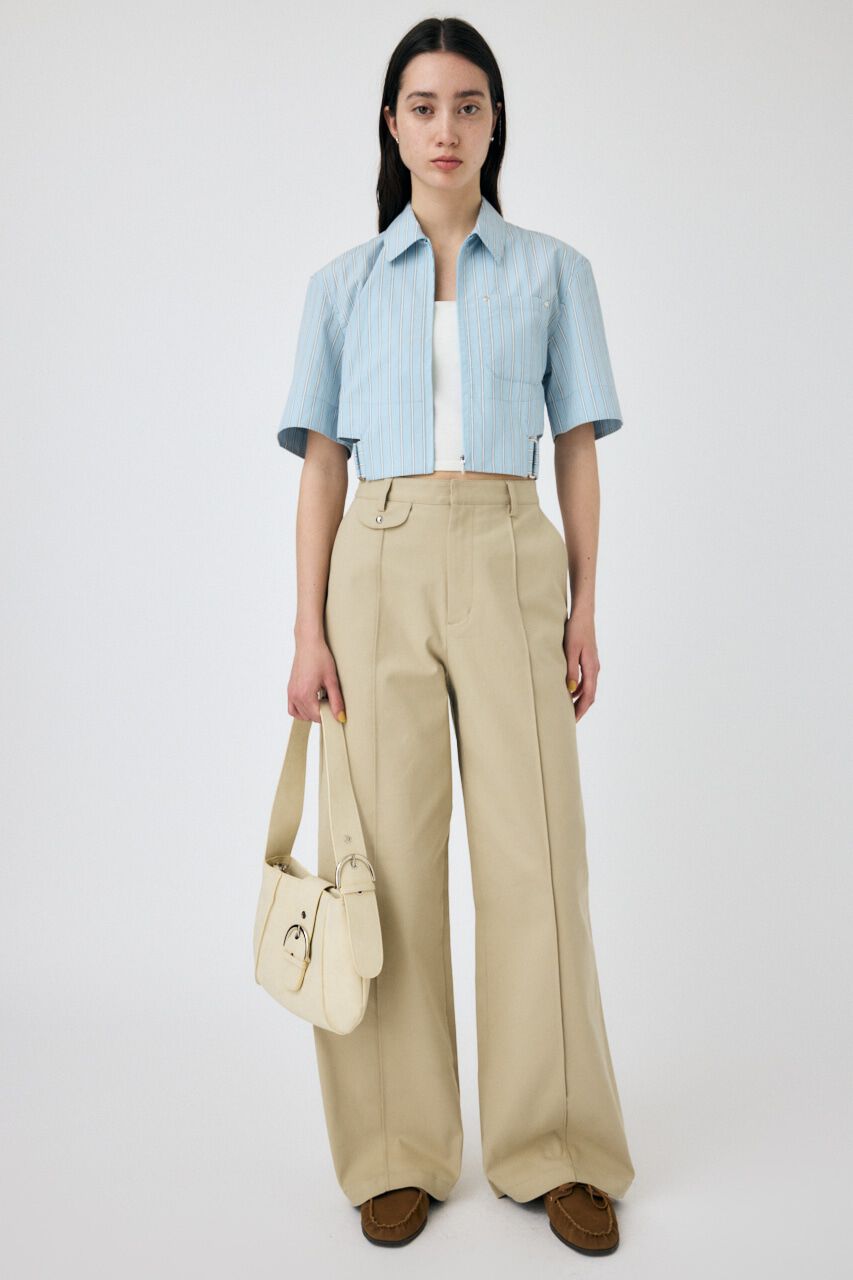 MOUSSY「CROPPED BELTED シャツ」|シャツ・ブラウス|