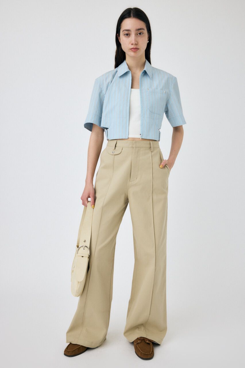 MOUSSY「CROPPED BELTED シャツ」|シャツ・ブラウス|