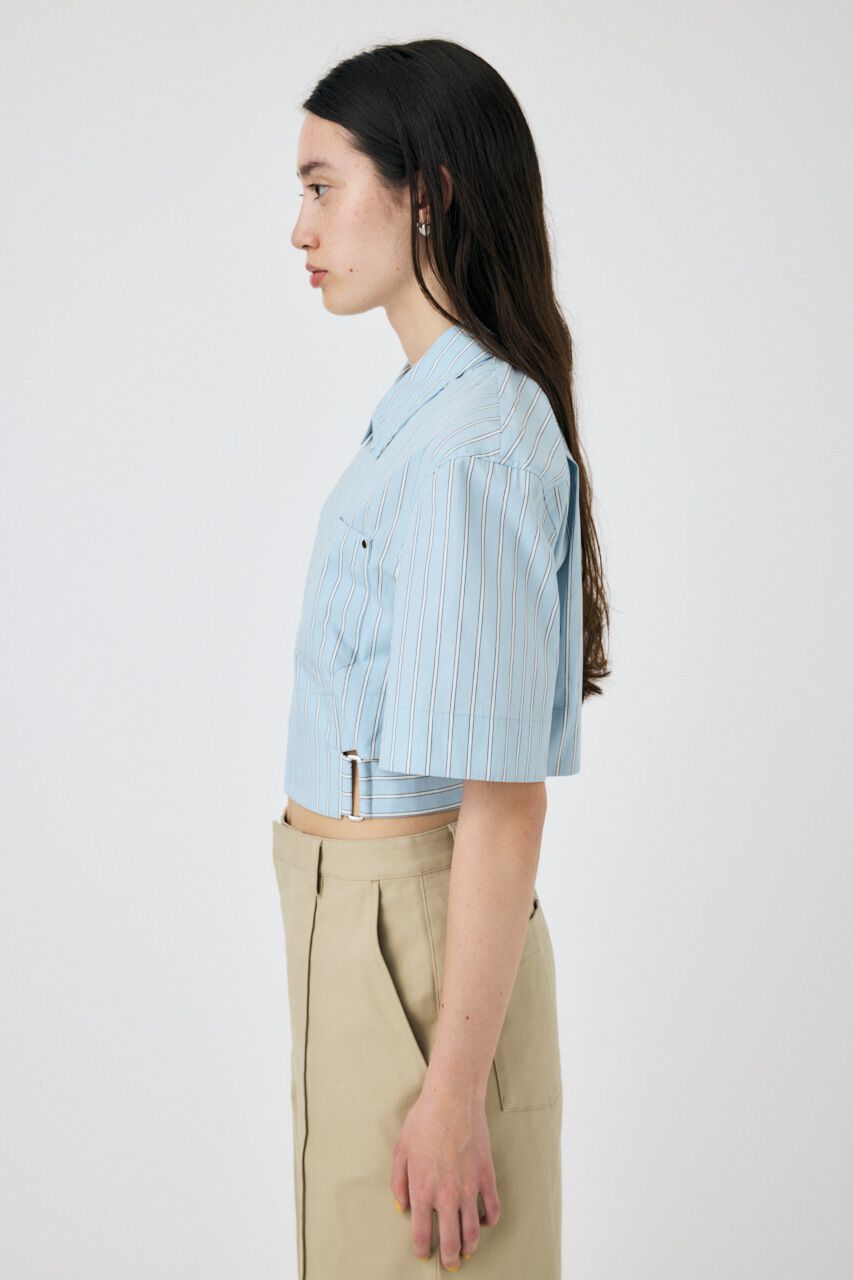 MOUSSY「CROPPED BELTED シャツ」|シャツ・ブラウス|