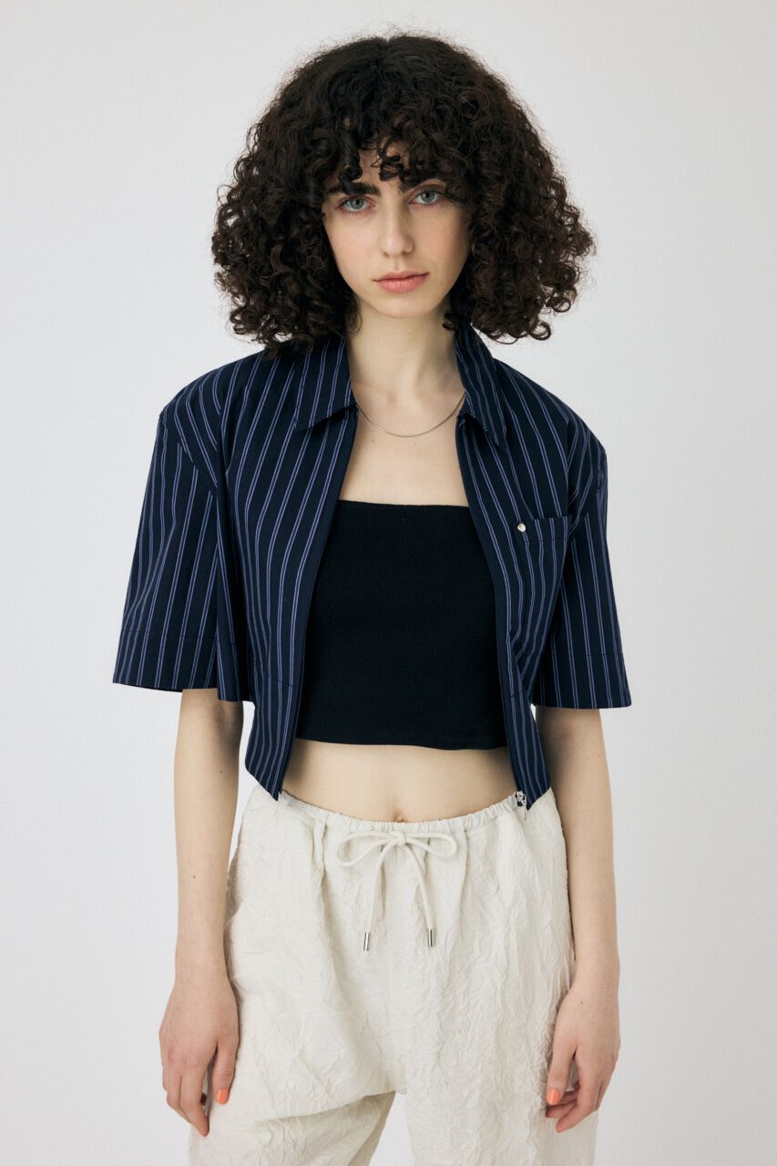 MOUSSY「CROPPED BELTED シャツ」|シャツ・ブラウス|