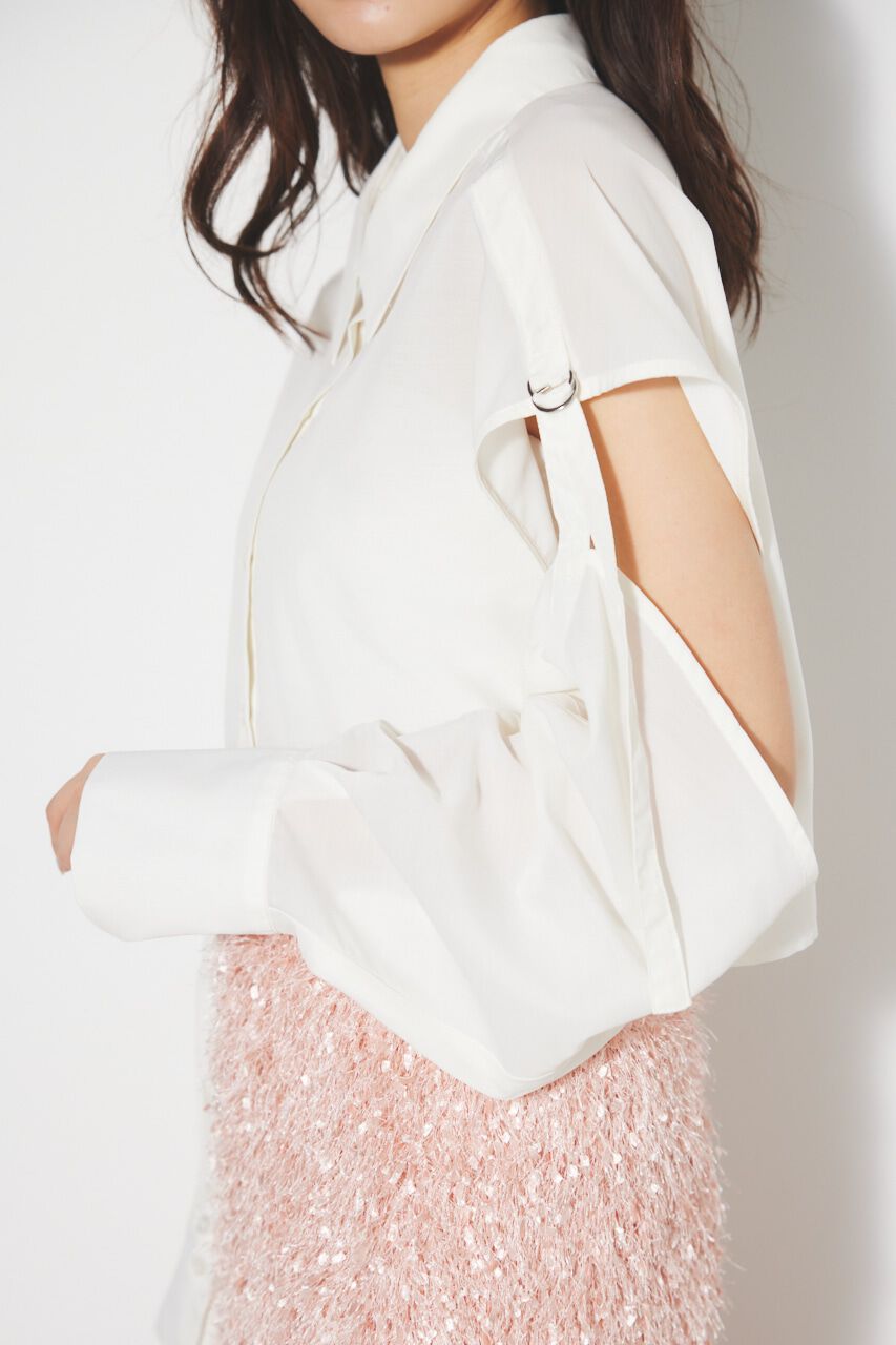 rienda「クロップドSH TOP」|シャツ・ブラウス|