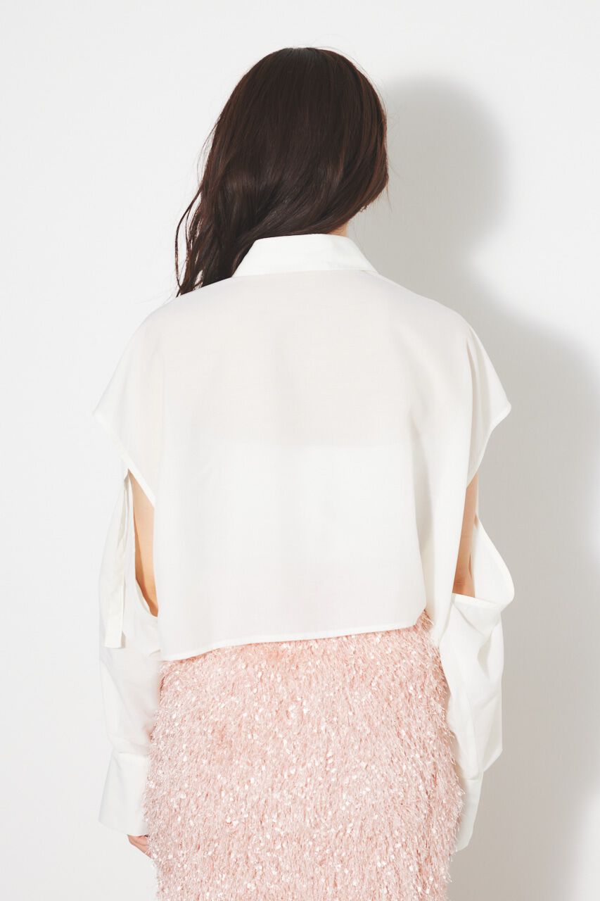 rienda「クロップドSH TOP」|シャツ・ブラウス|