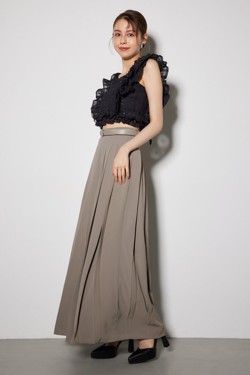 rienda「プリーツデザインワイドパンツ」|その他|