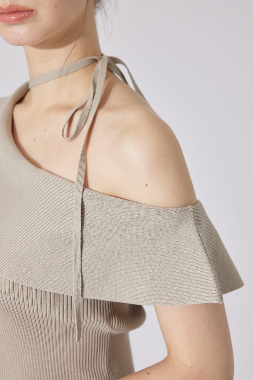 rienda「ワンショルダーニットトップス」|シャツ・ブラウス|