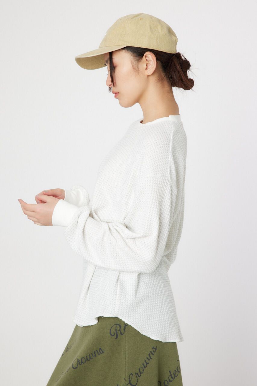 RODEO CROWNS「ラメワッフルトップス」|Tシャツ・カットソー|