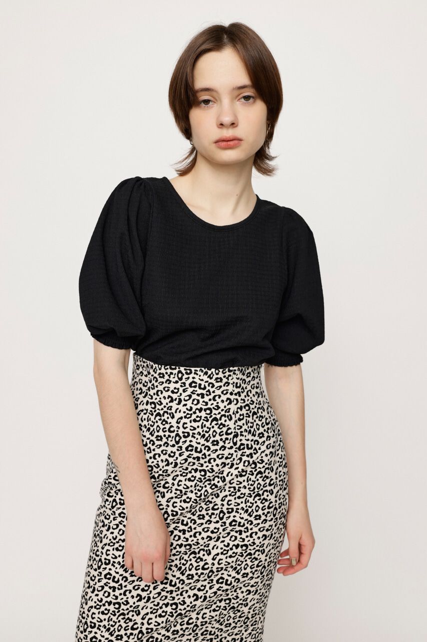 SLY「VOLUME SLEEVE CHECK トップス」|Tシャツ・カットソー|