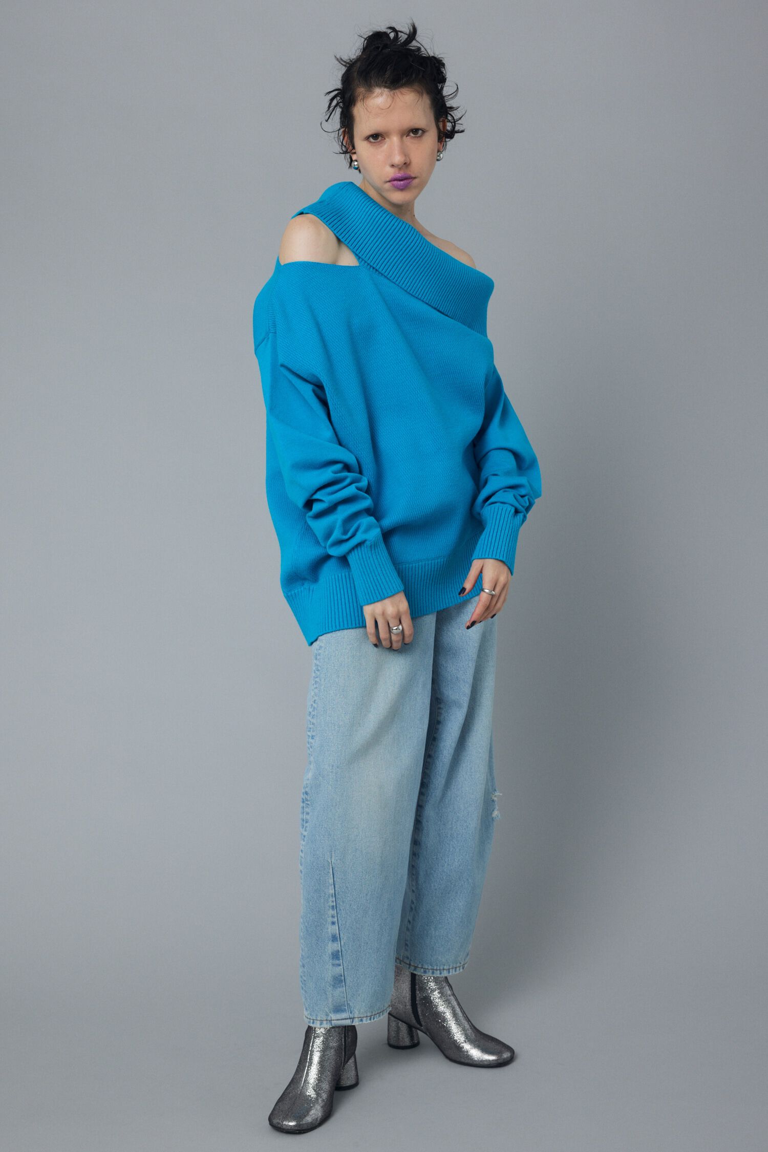 HeRIN.CYE「Thermal off shoulder tops」|ニット・セーター|