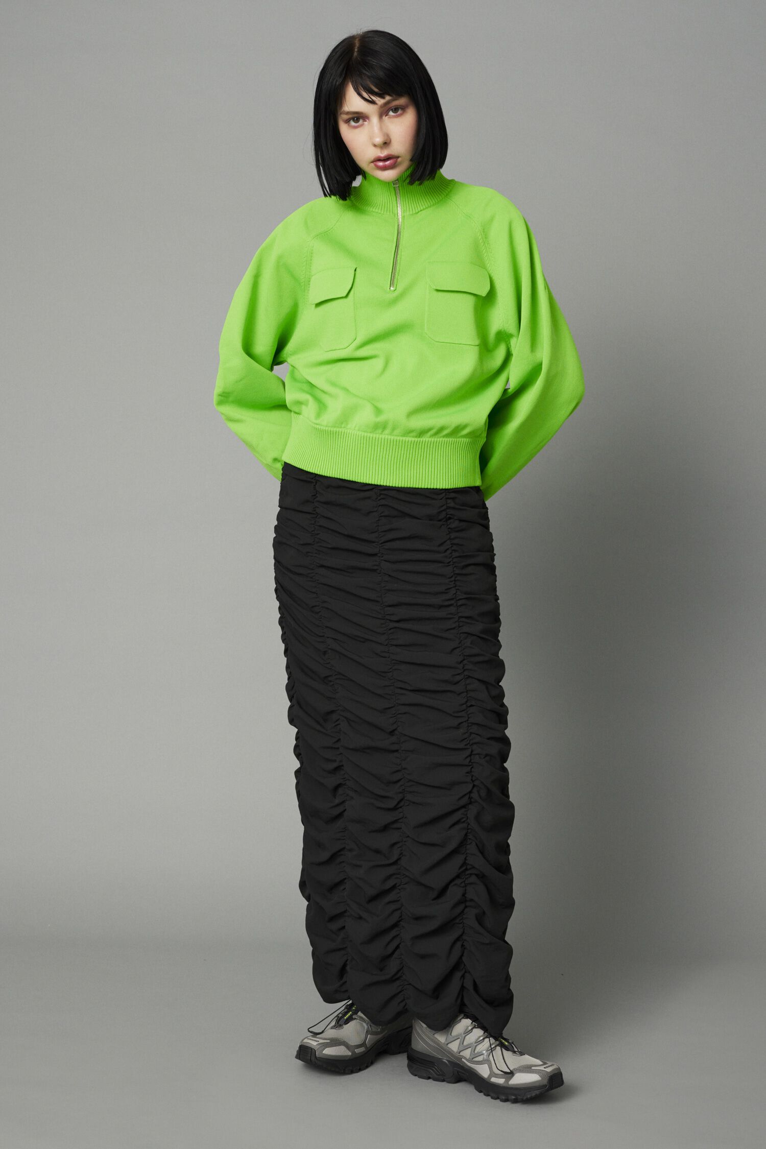 HeRIN.CYE「Many gather skirt」|スカート|BLK