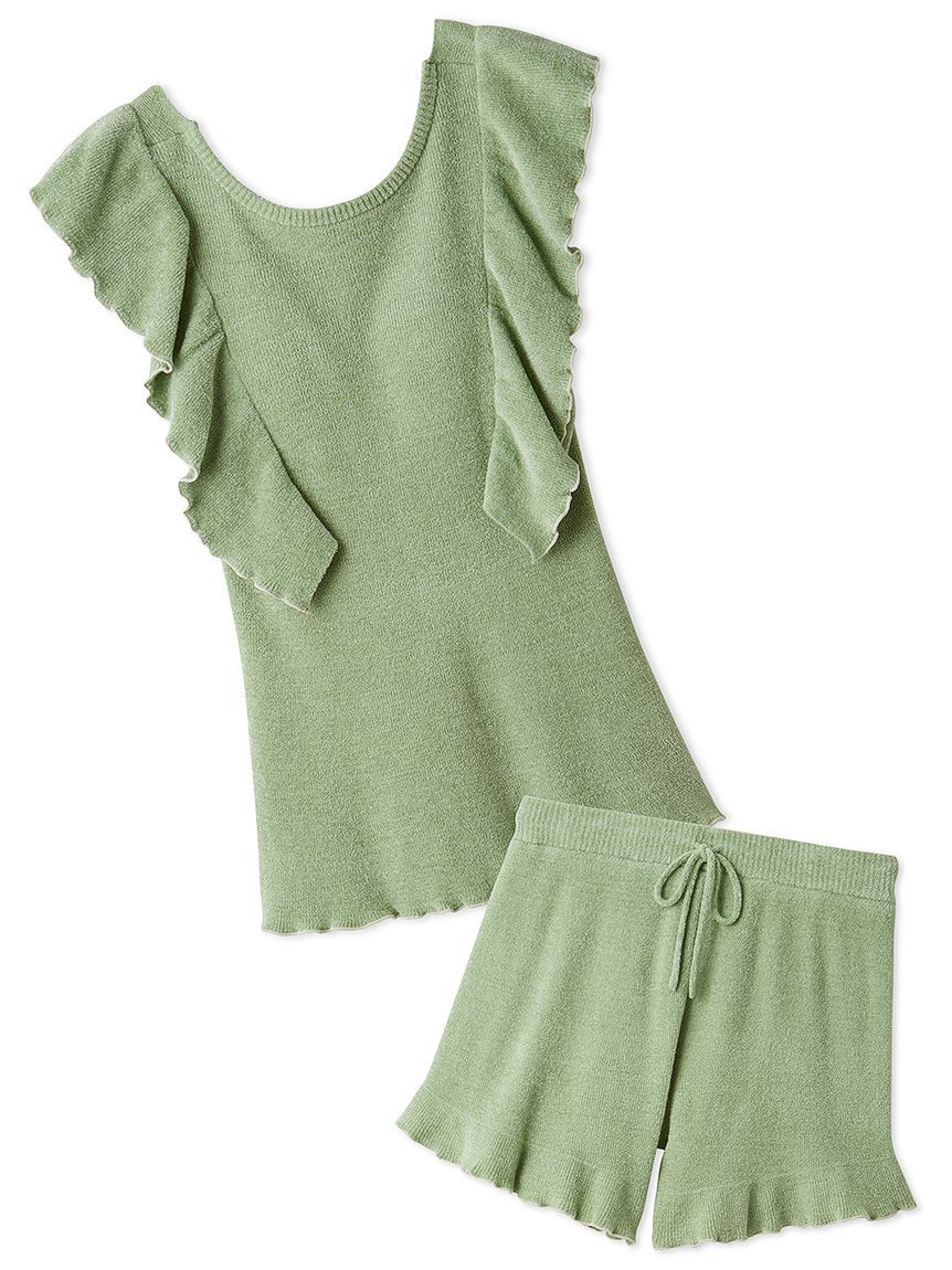SNIDEL HOME「フリルニットセットアップ」|ルームウェア|GRN