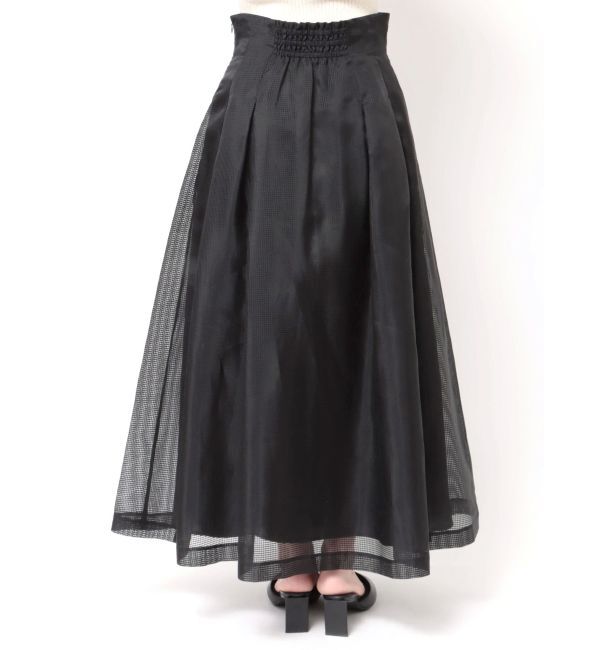 ELENDEEK「【FUJIKO&times;ELENDEEK】2WAY SHEER CHECK FLARED SK」|スカート|