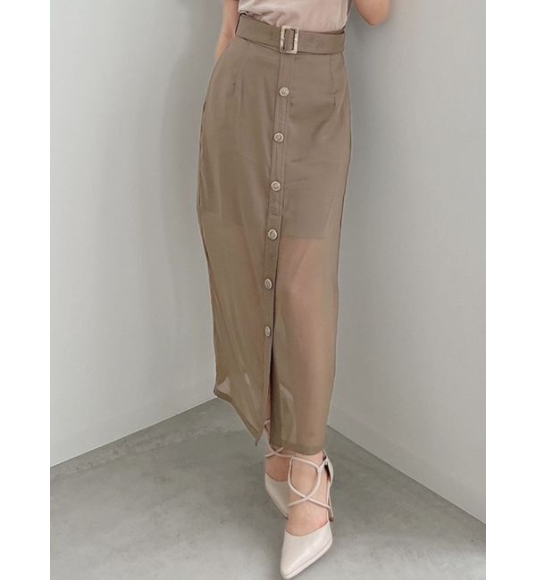 RESEXXY「シアーロングスカート」|スカート|ブラウン