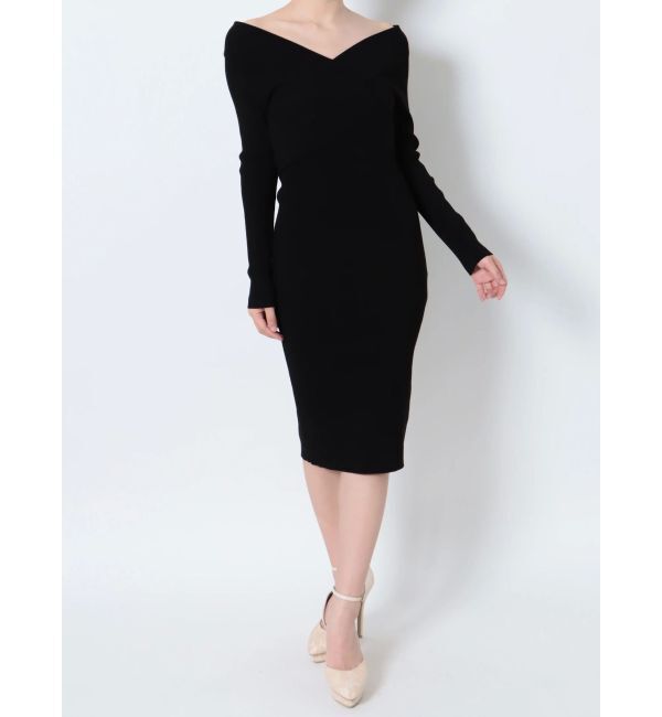 RESEXXY「フロントクロスニットタイトワンピース」|ワンピース|