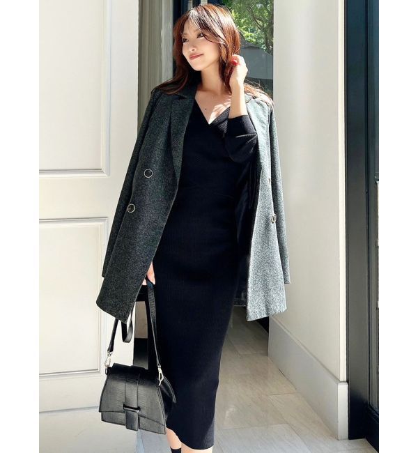 RESEXXY「フロントクロスニットタイトワンピース」|ワンピース|