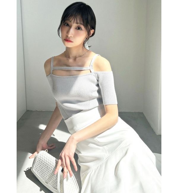 RESEXXY「ストリングデザインニットトップス」|ニット・セーター|