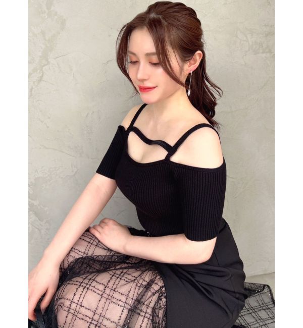 RESEXXY「ストリングデザインニットトップス」|ニット・セーター|