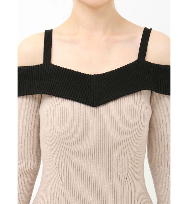 RESEXXY「オフショルタイトロングニットワンピース」|ワンピース|