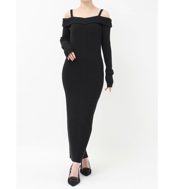 RESEXXY「オフショルタイトロングニットワンピース」|ワンピース|