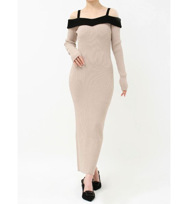 RESEXXY「オフショルタイトロングニットワンピース」|ワンピース|