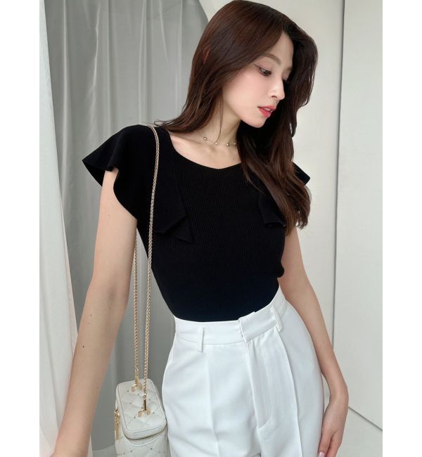 RESEXXY「ラッフルニットトップス」|ニット・セーター|