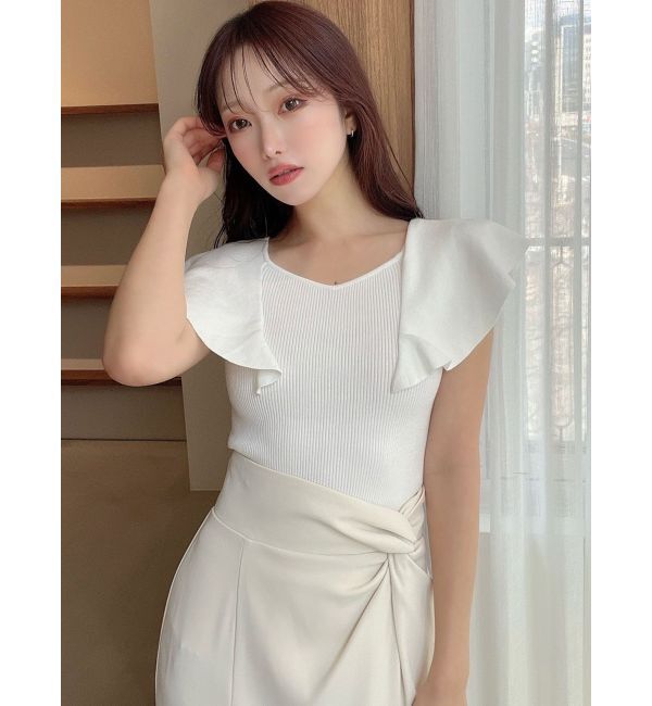 RESEXXY「ラッフルニットトップス」|ニット・セーター|