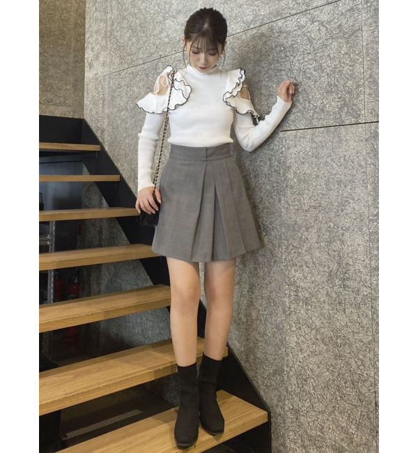 dazzlin「ショルダーオープンフリルニット」|ニット・セーター|