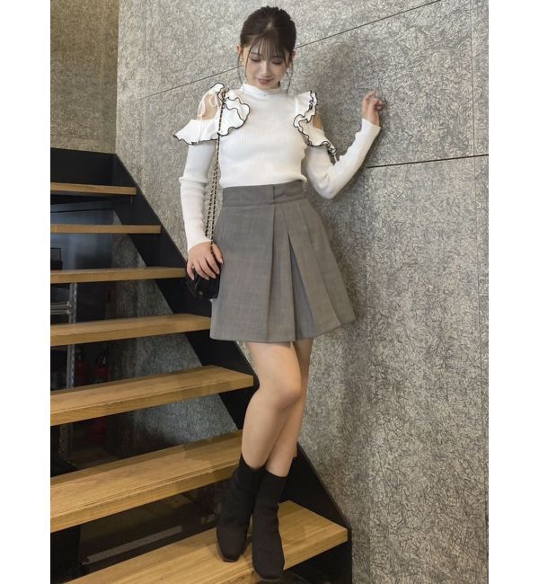 dazzlin「ショルダーオープンフリルニット」|ニット・セーター|