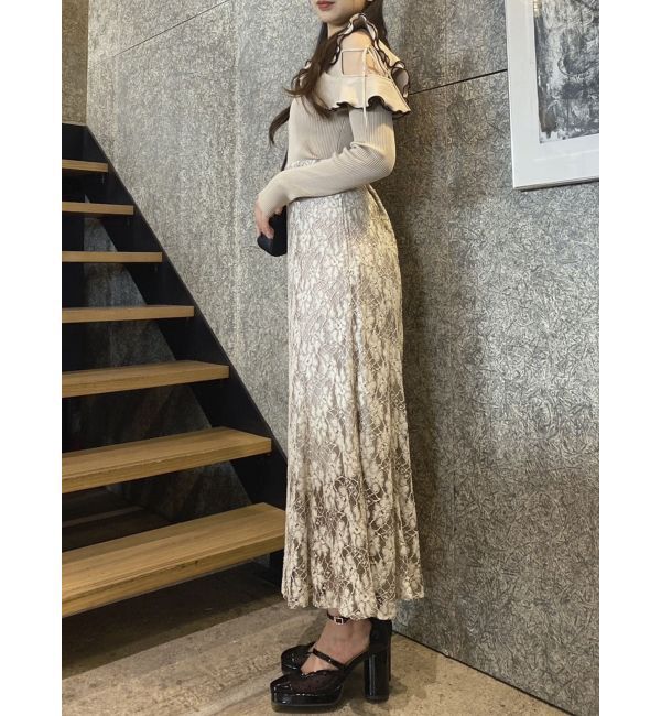 dazzlin「ショルダーオープンフリルニット」|ニット・セーター|