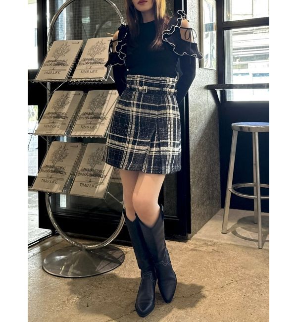 dazzlin「ショルダーオープンフリルニット」|ニット・セーター|