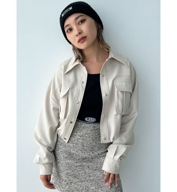 EMODA「ドローストリングクロップシャツ」|シャツ・ブラウス|