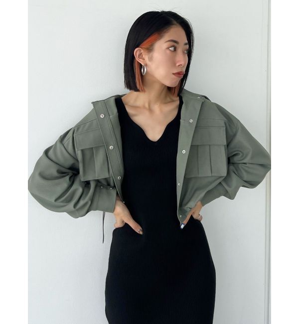 EMODA「ドローストリングクロップシャツ」|シャツ・ブラウス|