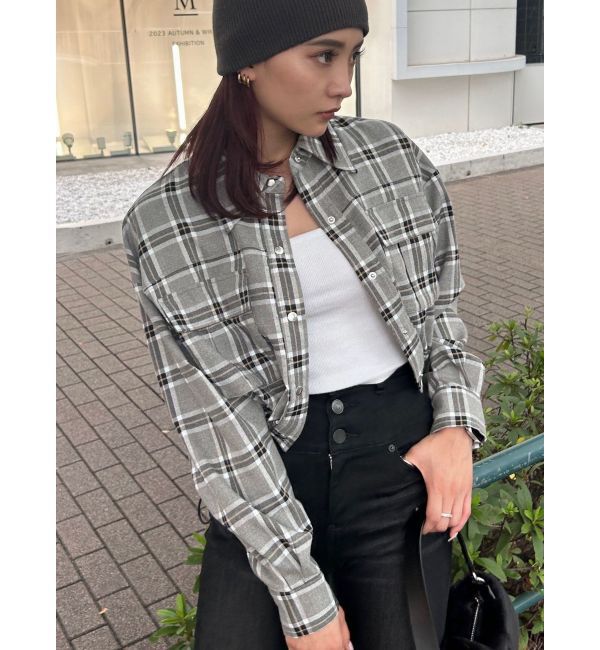 EMODA「ドローストリングクロップシャツ」|シャツ・ブラウス|