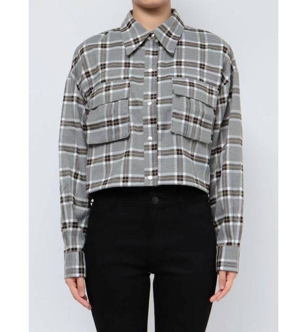 EMODA「ドローストリングクロップシャツ」|シャツ・ブラウス|