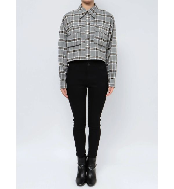 EMODA「ドローストリングクロップシャツ」|シャツ・ブラウス|