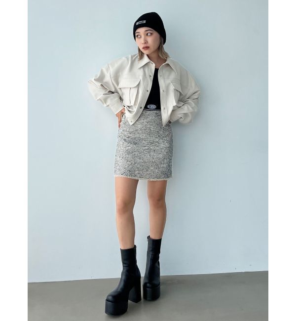 EMODA「ドローストリングクロップシャツ」|シャツ・ブラウス|