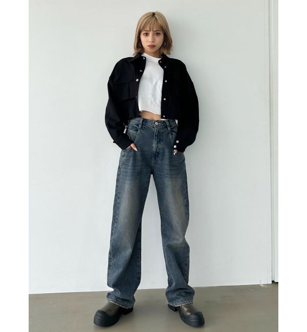 EMODA「ドローストリングクロップシャツ」|シャツ・ブラウス|