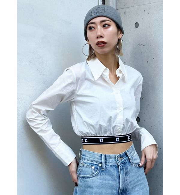 EMODA「ジャガードラインシャツトップ」|シャツ・ブラウス|