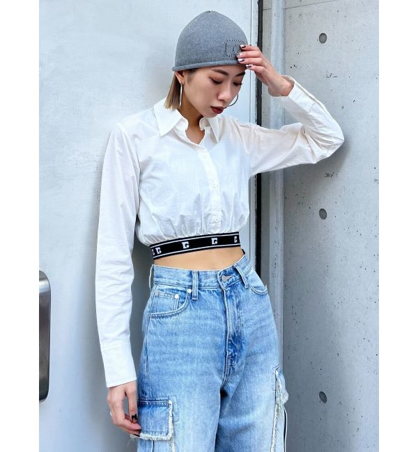 EMODA「ジャガードラインシャツトップ」|シャツ・ブラウス|