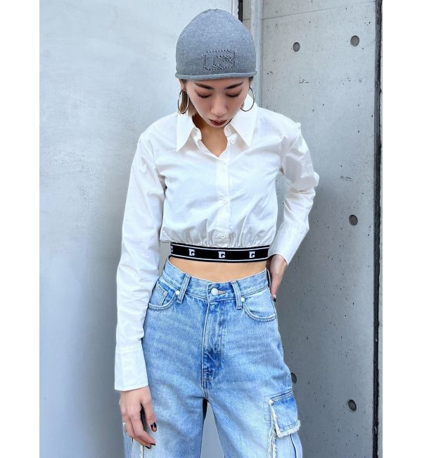 EMODA「ジャガードラインシャツトップ」|シャツ・ブラウス|