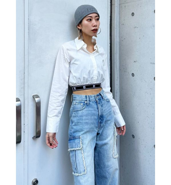 EMODA「ジャガードラインシャツトップ」|シャツ・ブラウス|