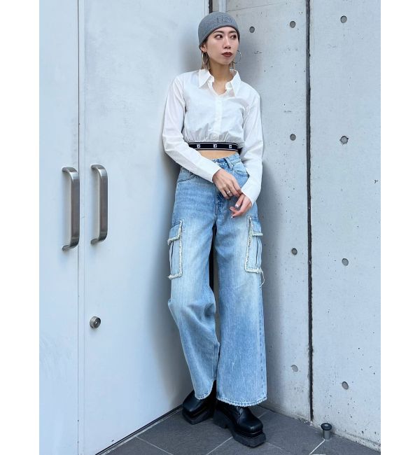 EMODA「ジャガードラインシャツトップ」|シャツ・ブラウス|