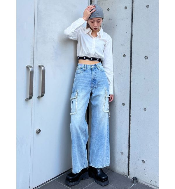 EMODA「ジャガードラインシャツトップ」|シャツ・ブラウス|