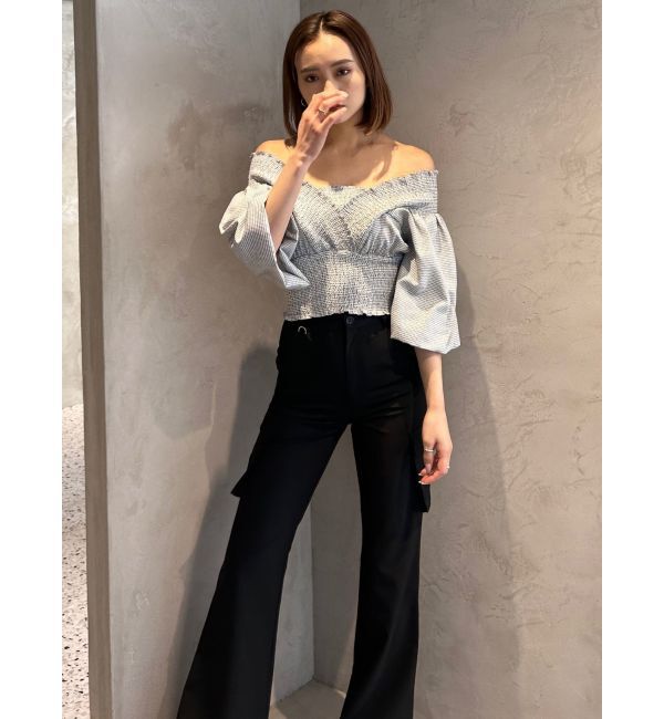 EMODA「シャーリングミニトップ」|シャツ・ブラウス|