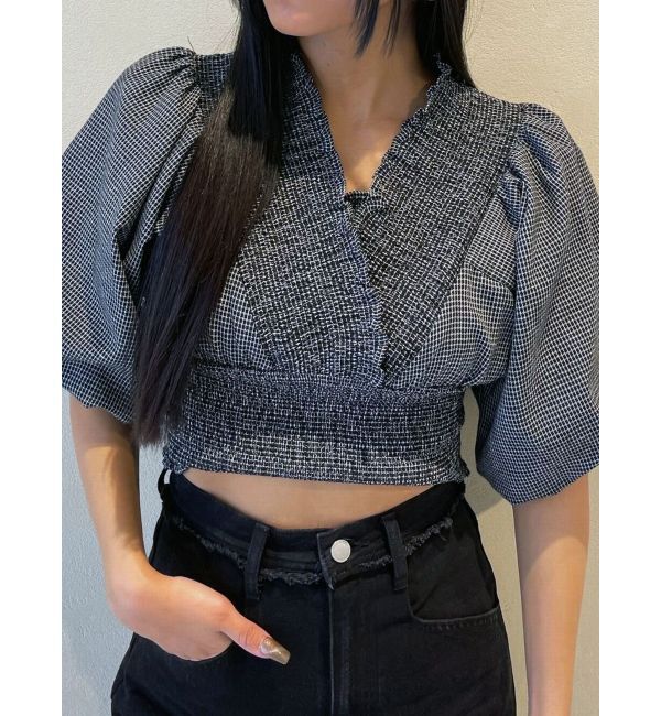 EMODA「シャーリングミニトップ」|シャツ・ブラウス|